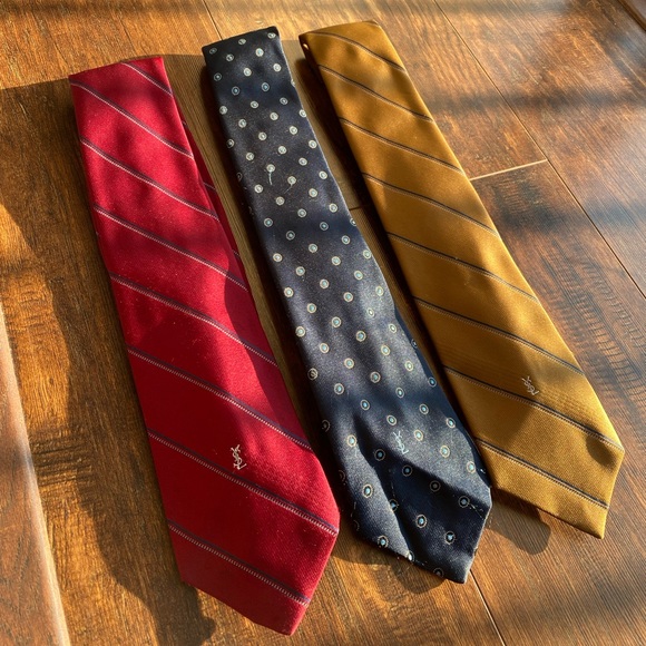 VINTAGE YSL MEN’s NECK TIE - Picture 3 of 5